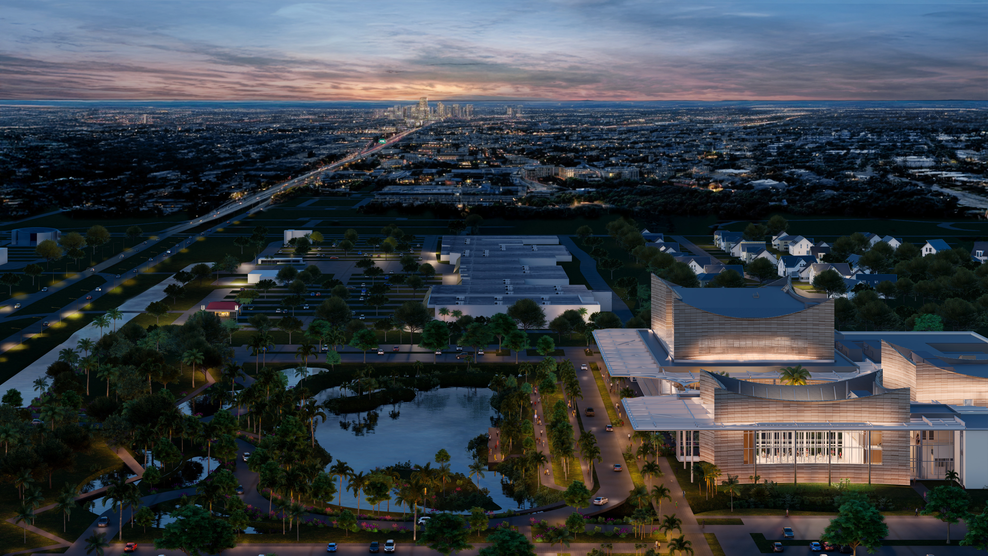 An aerial view of Sarasota Orchestra's future Music Center