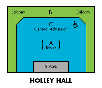 Holley Hall seat map for Great Escapes - Enchanted Evenings