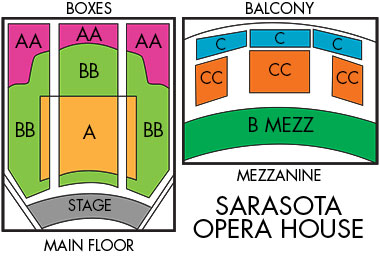 Sarasota Opera House seat map